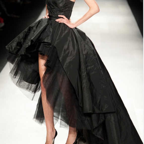 Pavoni Couture Collection black High low Skirt size 10. - Picture 2 of 9